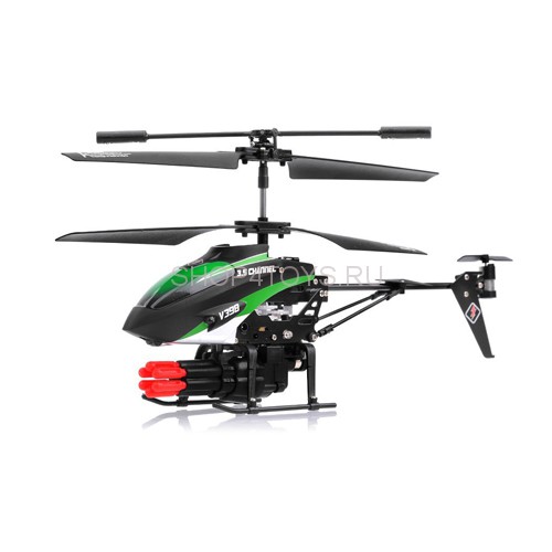 Радиоуправляемый вертолет WLtoys V398 с ракетной установкой и снарядами - V398 Радиоуправляемый вертолет WLtoys V398 с ракетной установкой и снарядами - V398