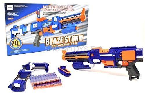 Автомат "BlazeStorm" с мягкими пулями на батарейках + лазер - 7056 Автомат "BlazeStorm" с мягкими пулями на батарейках + лазер - 7056