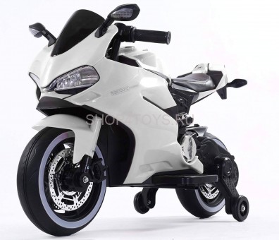 Детский электромотоцикл Ducati White 12V - FT-1628-WHITE Детский электромотоцикл Ducati White 12V - FT-1628-WHITE