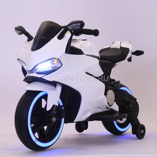 Детский электромотоцикл Ducati White 12V - FT-1628-WHITE Детский электромотоцикл Ducati White 12V - FT-1628-WHITE