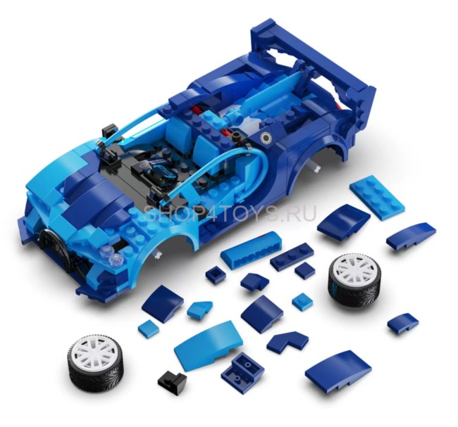 Радиоуправляемый конструктор CADA спортивный автомобиль Blue Race Car, 325 деталей - C51073W Радиоуправляемый конструктор CADA спортивный автомобиль Blue Race Car, 325 деталей - C51073W