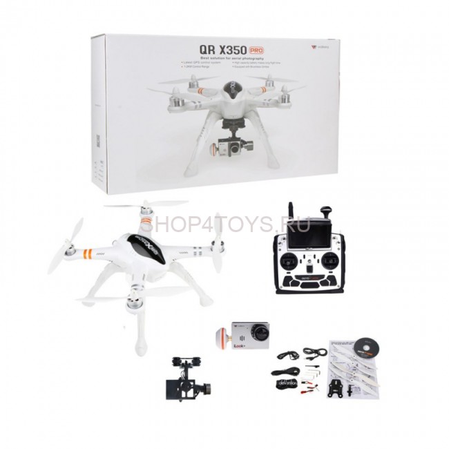 Радиоуправляемый квадрокоптер Walkera QR X350 Pro FPV 3 (Devo F12E, G-3D подвес, iLook+ камера) Радиоуправляемый квадрокоптер Walkera QR X350 Pro FPV 3 (Devo F12E, G-3D подвес, iLook+ камера)