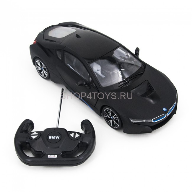 Радиоуправляемая машина Rastar BMW i8 Black 1:14 с открывающимися дверями - 71010-B Радиоуправляемая машина Rastar BMW i8 Black 1:14 с открывающимися дверями - 71010-B