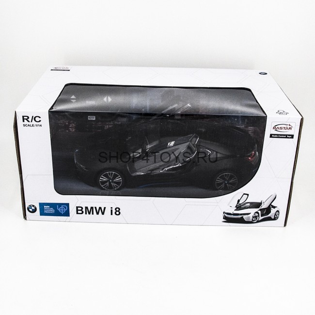 Радиоуправляемая машина Rastar BMW i8 Black 1:14 с открывающимися дверями - 71010-B Радиоуправляемая машина Rastar BMW i8 Black 1:14 с открывающимися дверями - 71010-B
