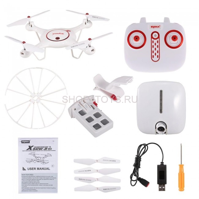 Радиоуправляемый квадрокоптер Syma X5UW-D с HD FPV Wi-Fi камерой, оптическим сенсором 2.4G - X5UW-D Радиоуправляемый квадрокоптер Syma X5UW-D с HD FPV Wi-Fi камерой, оптическим сенсором 2.4G - X5UW-D