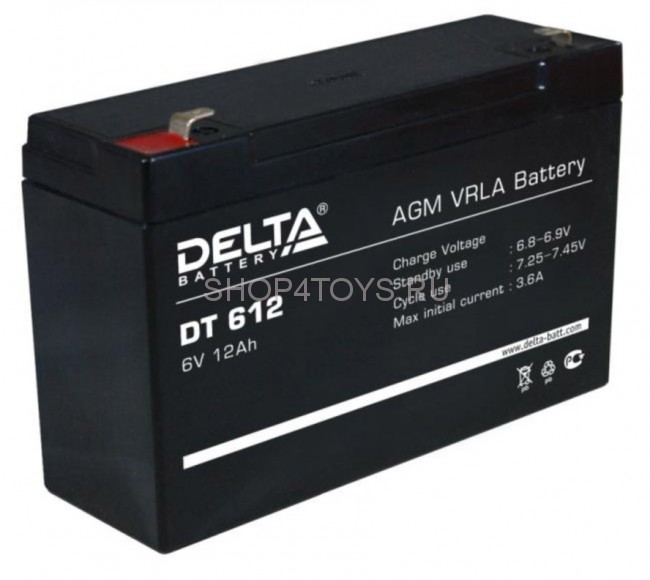 Аккумулятор DELTA 6V12Ah AGM VRLA - DT612 Аккумулятор DELTA 6V12Ah AGM VRLA - DT612