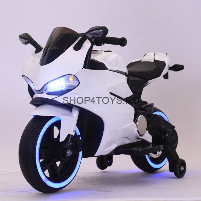 Детский электромотоцикл Ducati White 12V - FT-1628-WHITE-PL Детский электромотоцикл Ducati White 12V - FT-1628-WHITE-PL