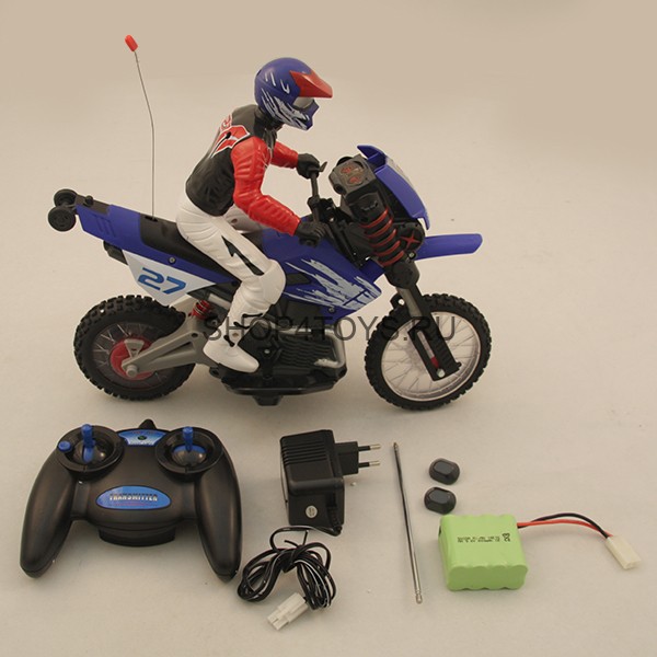 Радиоуправляемый мотоцикл HuanQi 528 Special Сross-Сountry 1:10 с гироскопом - HQ528