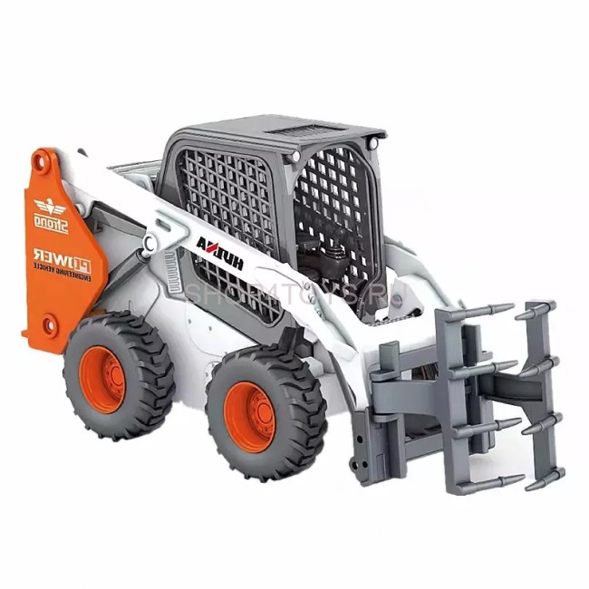 Металлический погрузчик с вертикальным захватом HUI NA TOYS масштаб 1:50 - HN1708 Металлический погрузчик с вертикальным захватом HUI NA TOYS масштаб 1:50 - HN1708
