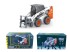 Металлический погрузчик с вертикальным захватом HUI NA TOYS масштаб 1:50 - HN1708 Металлический погрузчик с вертикальным захватом HUI NA TOYS масштаб 1:50 - HN1708