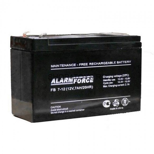Аккумулятор для детских электромобилей Alarm Force 12V7.2Ah - AF1272 Аккумулятор для детских электромобилей Alarm Force 12V7.2Ah - AF1272
