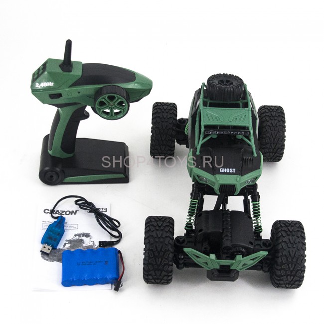 Радиоуправляемый краулер-амфибия Crazon Crawler Green 4WD 1:16 2.4G - 171601B-G Радиоуправляемый краулер-амфибия Crazon Crawler Green 4WD 1:16 2.4G - 171601B-G