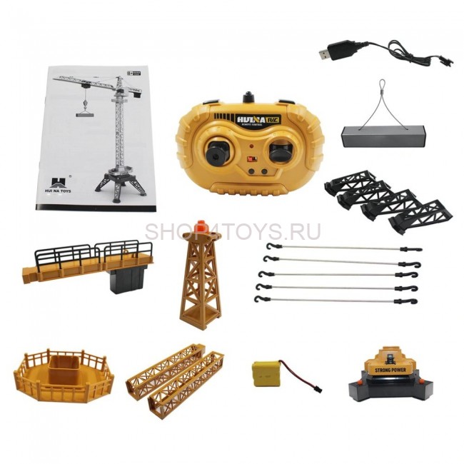 Радиоуправляемый башенный кран HUI NA TOYS масштаб 1:14 2.4G - HN1585 Радиоуправляемый башенный кран HUI NA TOYS масштаб 1:14 2.4G - HN1585
