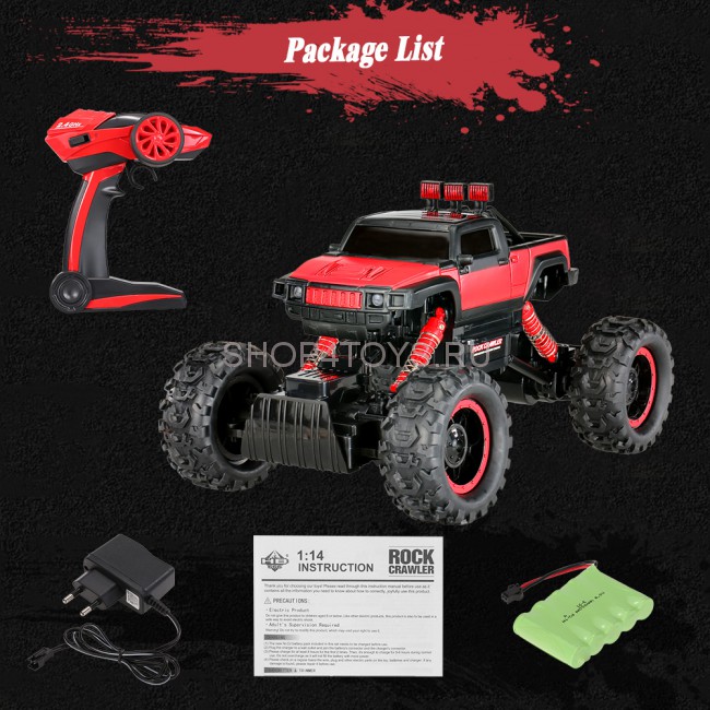 Радиоуправляемый краулер Rock Crawler 4WD 1:14 RTR 2.4G - HB-P1404 Радиоуправляемый краулер Rock Crawler 4WD 1:14 RTR 2.4G - HB-P1404