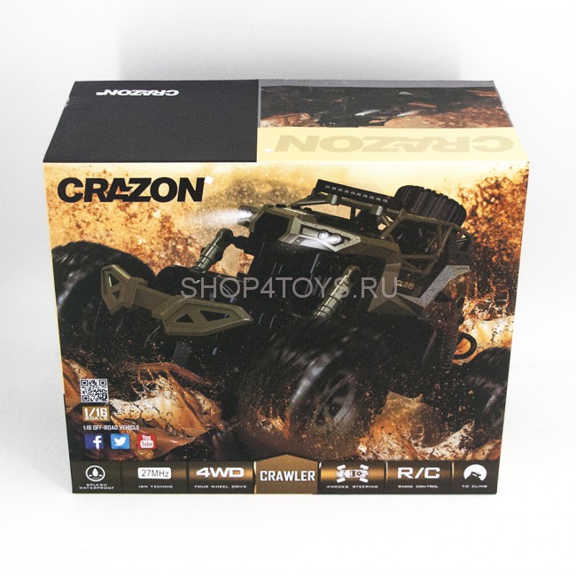 Радиоуправляемый краулер-амфибия Crazon Crawler Khaki 4WD 2.4G - 171601B Радиоуправляемый краулер-амфибия Crazon Crawler Khaki 4WD 2.4G - 171601B