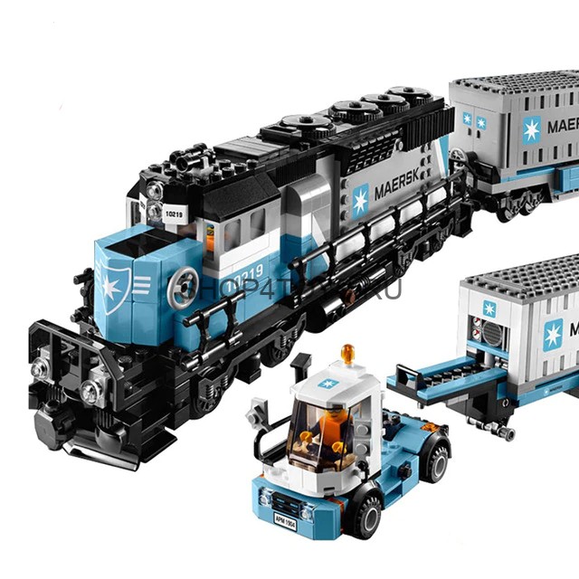 Конструктор Lepin 21006 Грузовой Поезд Маерск - Technic 10219 Конструктор Lepin 21006 Грузовой Поезд Маерск - Technic 10219