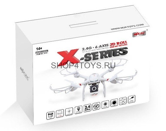 Радиоуправляемый квадрокоптер c HD FPV камерой MJX X101 6-Axis 2.4G - X101-4016 Радиоуправляемый квадрокоптер c HD FPV камерой MJX X101 6-Axis 2.4G - X101-4016