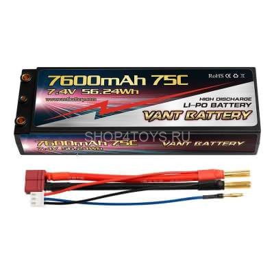 Аккумулятор Vant Li-Po 7.4V 7600 75C S Deans plug - VANT-7600-75C-2S-T Аккумулятор Vant Li-Po 7.4V 7600 75C S Deans plug - VANT-7600-75C-2S-T