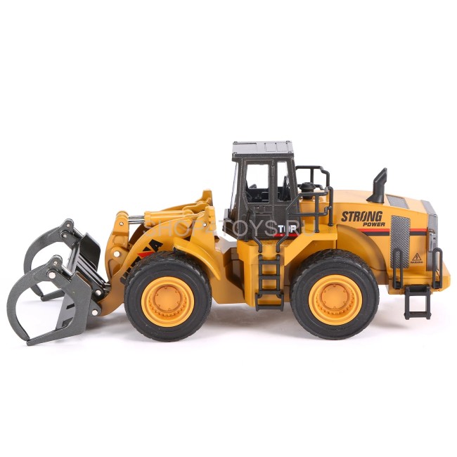 Металлический фронтальный погрузчик бревен HUI NA TOYS масштаб 1:40 - HN1914 Металлический фронтальный погрузчик бревен HUI NA TOYS масштаб 1:40 - HN1914