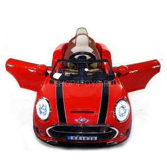 Детский электромобиль Mini Cooper Red Luxury 12V 2.4G - SX1638 Детский электромобиль Mini Cooper Red Luxury 12V 2.4G - SX1638
