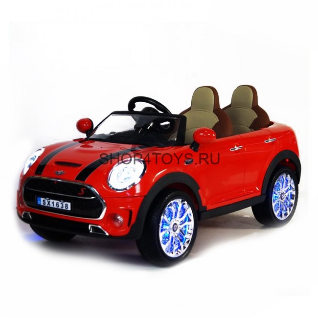 Детский электромобиль Mini Cooper Red Luxury 12V 2.4G - SX1638 Детский электромобиль Mini Cooper Red Luxury 12V 2.4G - SX1638