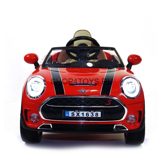 Детский электромобиль Mini Cooper Red Luxury 12V 2.4G - SX1638 Детский электромобиль Mini Cooper Red Luxury 12V 2.4G - SX1638