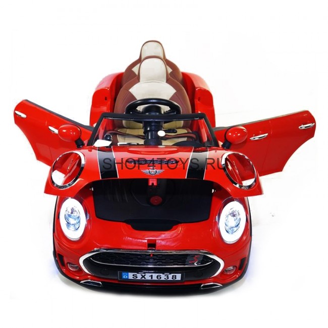 Детский электромобиль Mini Cooper Red Luxury 12V 2.4G - SX1638 Детский электромобиль Mini Cooper Red Luxury 12V 2.4G - SX1638
