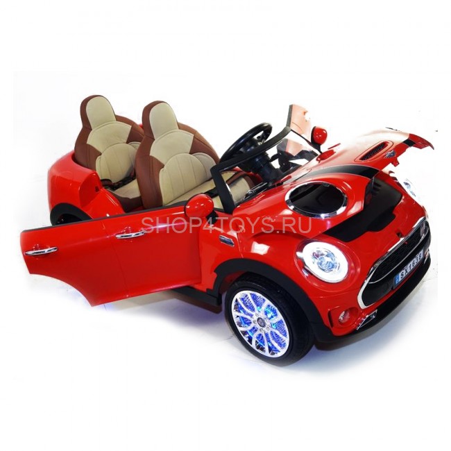 Детский электромобиль Mini Cooper Red Luxury 12V 2.4G - SX1638 Детский электромобиль Mini Cooper Red Luxury 12V 2.4G - SX1638