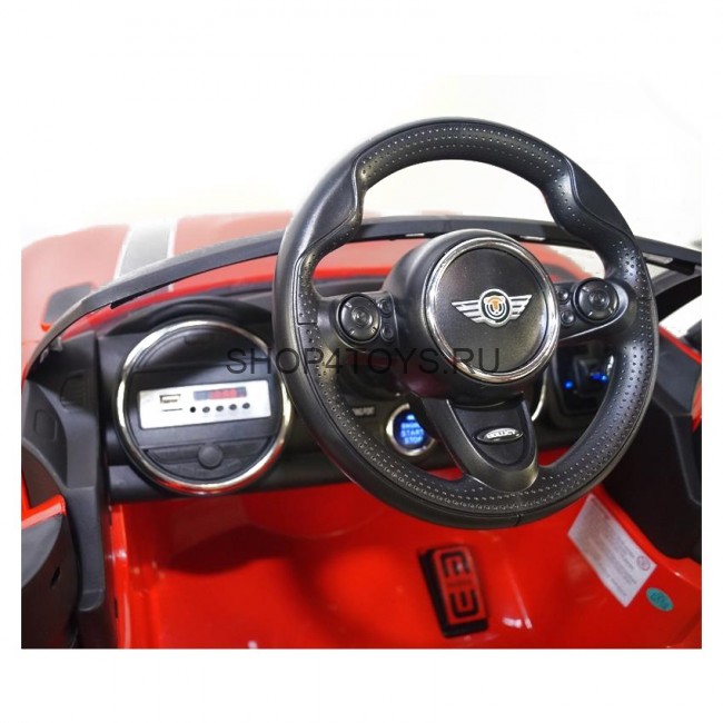 Детский электромобиль Mini Cooper Red Luxury 12V 2.4G - SX1638 Детский электромобиль Mini Cooper Red Luxury 12V 2.4G - SX1638