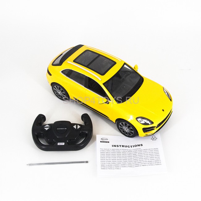 Радиоуправляемая машина Rastar Porsche Macan Turbo Yellow 1:14 - 73300-Y Радиоуправляемая машина Rastar Porsche Macan Turbo Yellow 1:14 - 73300-Y