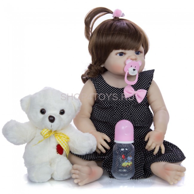 Реборн девочка с силиконовым телом Алёнушка