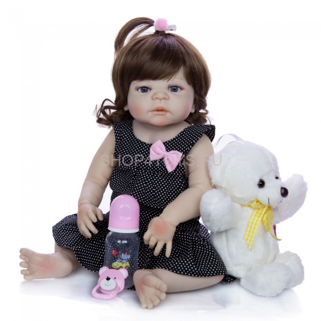 Реборн девочка с силиконовым телом Алёнушка