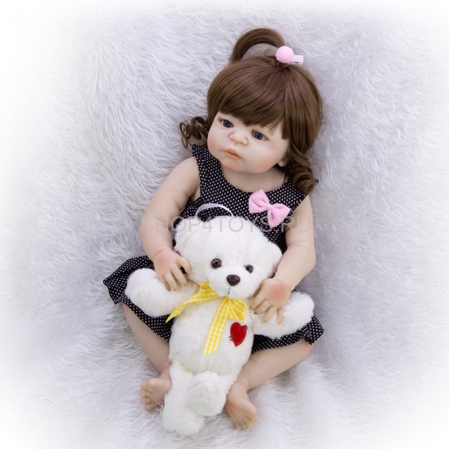 Реборн девочка с силиконовым телом Алёнушка