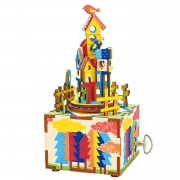 Деревянный 3D конструктор - музыкальная шкатулка Robotime "Castle in the sky" - AM307 Деревянный 3D конструктор - музыкальная шкатулка Robotime "Castle in the sky" - AM307