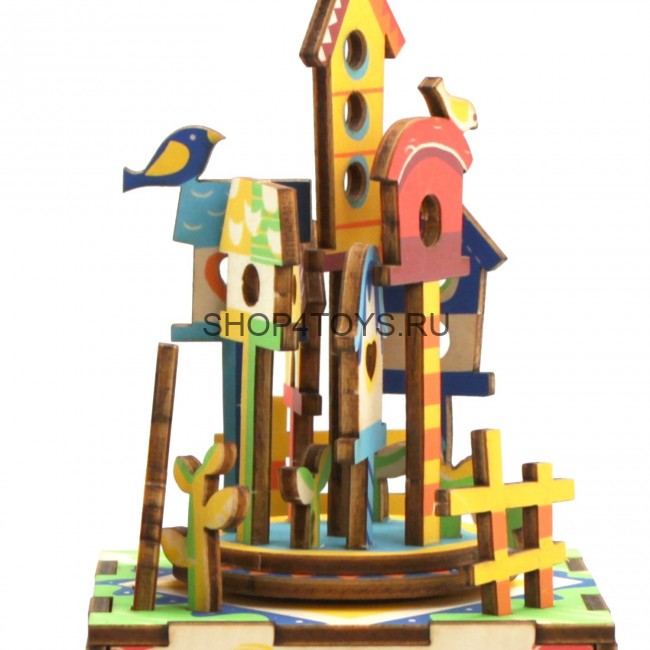 Деревянный 3D конструктор - музыкальная шкатулка Robotime "Castle in the sky" - AM307 Деревянный 3D конструктор - музыкальная шкатулка Robotime "Castle in the sky" - AM307