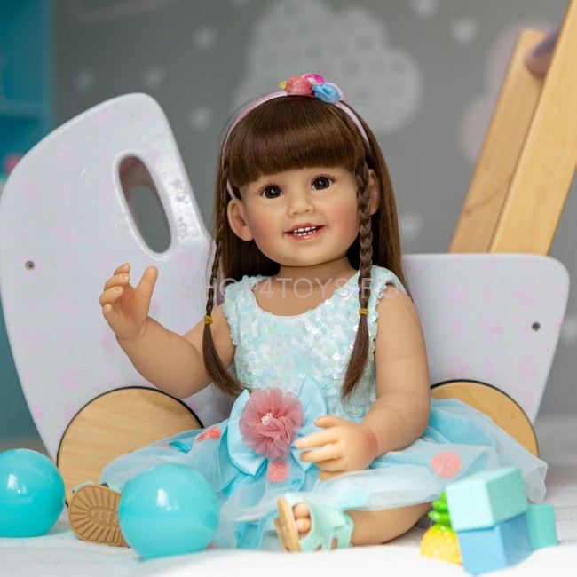 Реборн силиконовая девочка Кэт