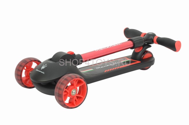 Трехколесный беговел-самокат Maserati с сиденьем - CLB-0140-BLACK