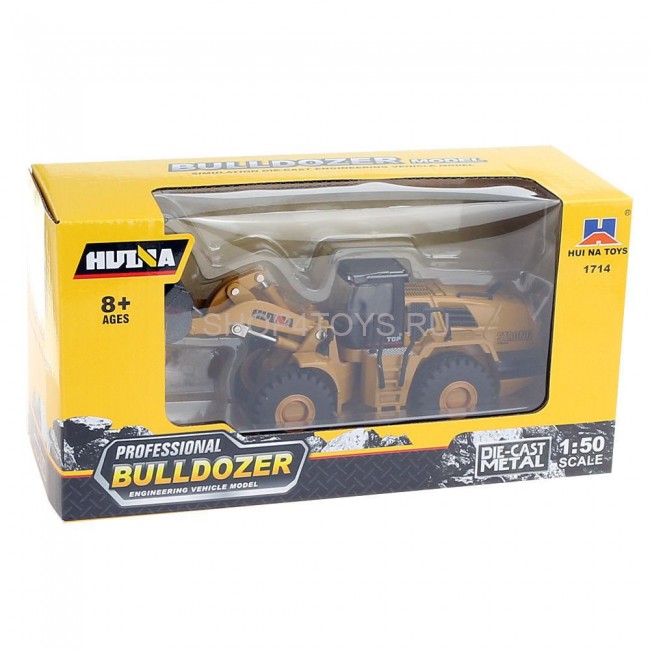 Металлический бульдозер-погрузчик HuiNa Toys 1:50 - HN1714 Металлический бульдозер-погрузчик HuiNa Toys 1:50 - HN1714