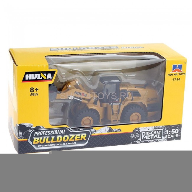 Металлический бульдозер-погрузчик HuiNa Toys 1:50 - HN1714 Металлический бульдозер-погрузчик HuiNa Toys 1:50 - HN1714