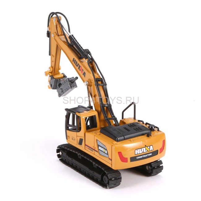 Металлический экскаватор с отбойным молотом HUI NA TOYS масштаб 1:60 - HN1811 Металлический экскаватор с отбойным молотом HUI NA TOYS масштаб 1:60 - HN1811