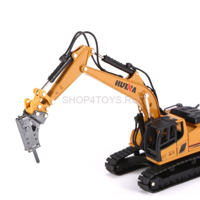 Металлический экскаватор с отбойным молотом HUI NA TOYS масштаб 1:60 - HN1811 Металлический экскаватор с отбойным молотом HUI NA TOYS масштаб 1:60 - HN1811