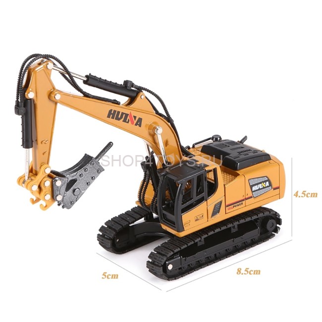 Металлический экскаватор с отбойным молотом HUI NA TOYS масштаб 1:60 - HN1811 Металлический экскаватор с отбойным молотом HUI NA TOYS масштаб 1:60 - HN1811