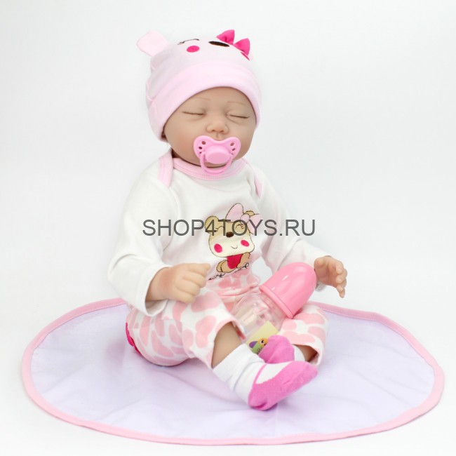 Реборн сплюшка, реборн купить в Москве, реборн с соской и бутылкой купить