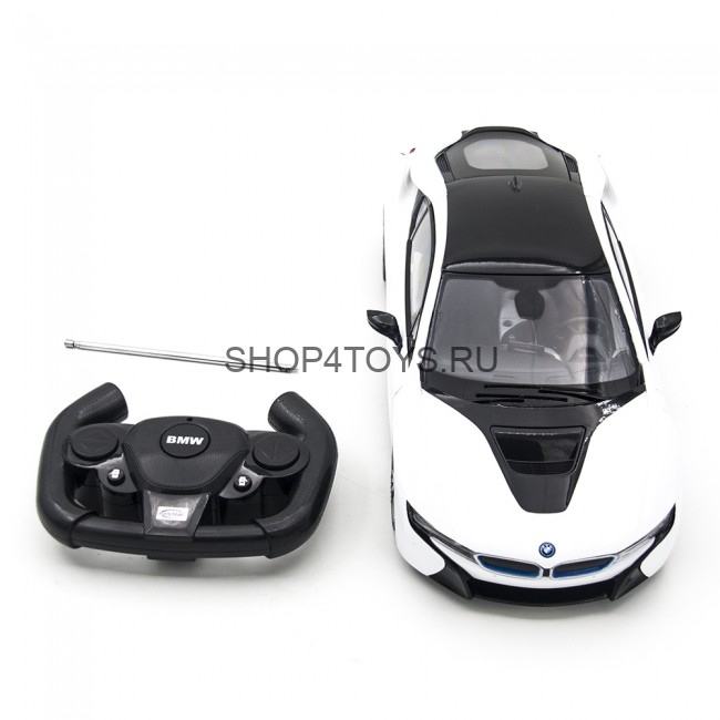 Радиоуправляемая машина Rastar BMW i8 White 1:14 (двери открываеются с пульта) - RAS-71000-W Радиоуправляемая машина Rastar BMW i8 White 1:14 (двери открываеются с пульта) - RAS-71000-W