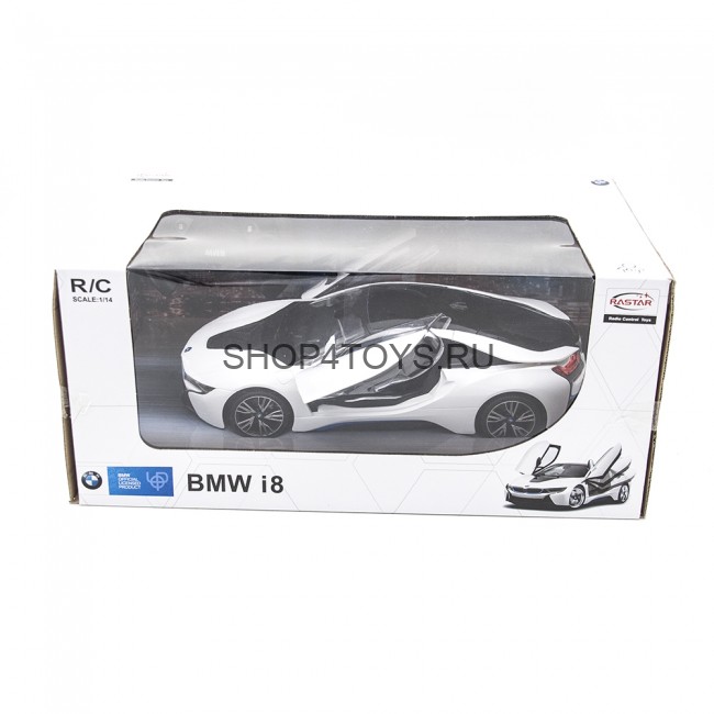 Радиоуправляемая машина Rastar BMW i8 White 1:14 (двери открываеются с пульта) - RAS-71000-W Радиоуправляемая машина Rastar BMW i8 White 1:14 (двери открываеются с пульта) - RAS-71000-W