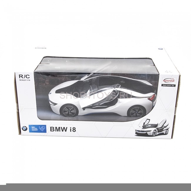 Радиоуправляемая машина Rastar BMW i8 White 1:14 (двери открываеются с пульта) - RAS-71000-W Радиоуправляемая машина Rastar BMW i8 White 1:14 (двери открываеются с пульта) - RAS-71000-W