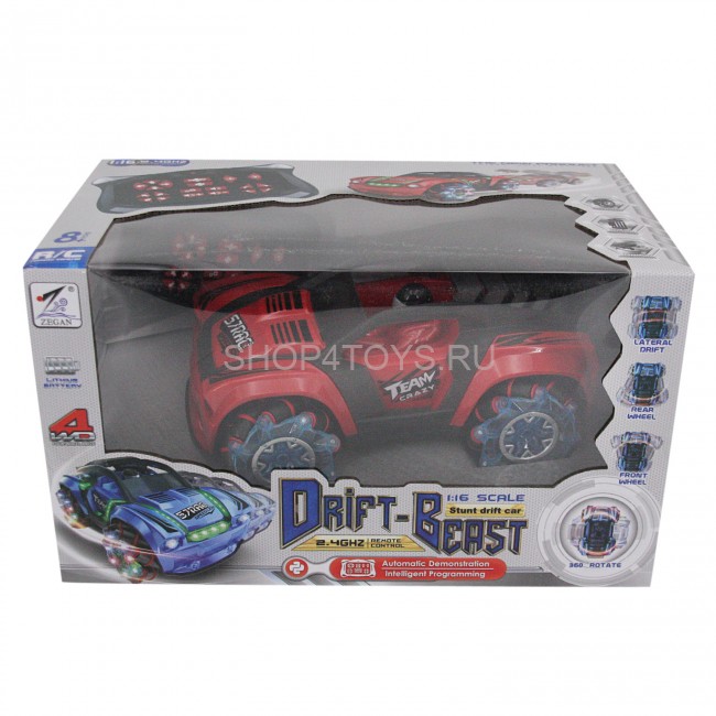 Радиоуправляемая машина ZeGan "Сrazy Drift" 1:16, красный - ZG-C1432-RED