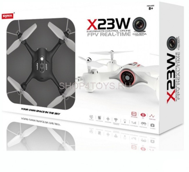 Радиоуправляемый квадрокоптер SYMA X23W BLACK с Wi-Fi FPV камерой - SYMA-X23W-BLACK Радиоуправляемый квадрокоптер SYMA X23W BLACK с Wi-Fi FPV камерой - SYMA-X23W-BLACK