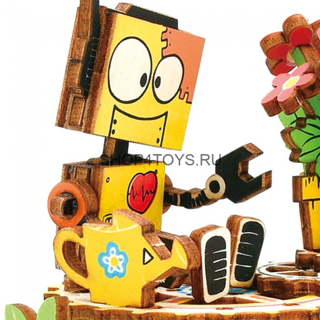 Деревянный 3D конструктор - музыкальная шкатулка Robotime "Machinarium" - AM305 Деревянный 3D конструктор - музыкальная шкатулка Robotime "Machinarium" - AM305