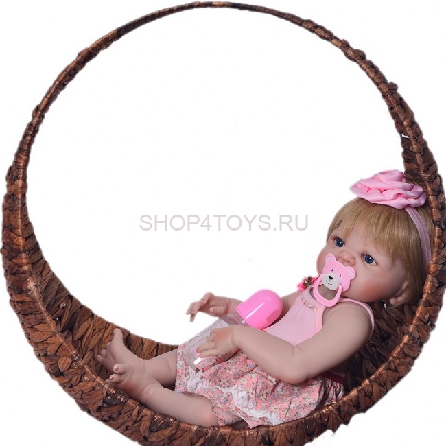 Реборн силиконовая блондинка Паулина